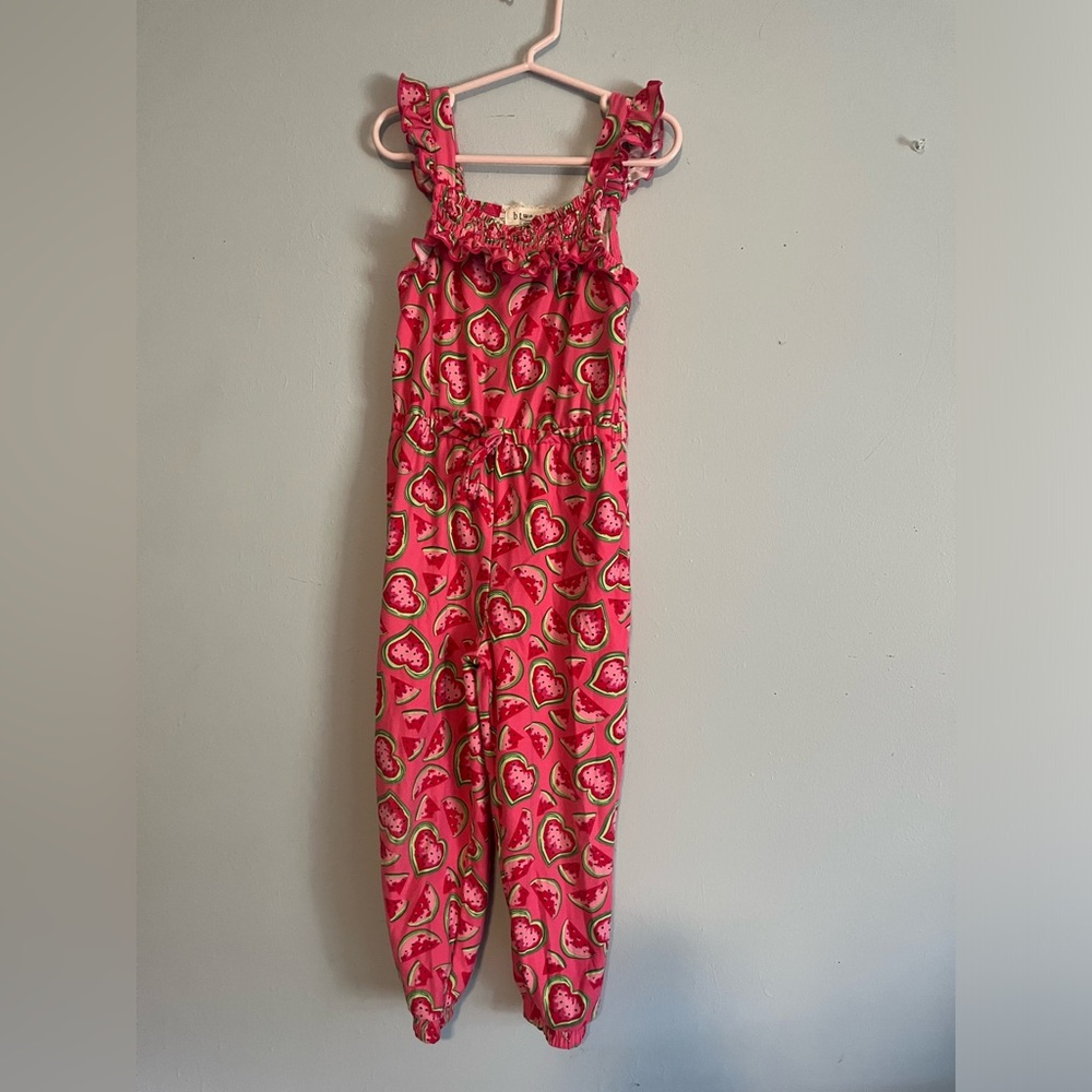 Girls btween heart watermelon jumpsuit size 5